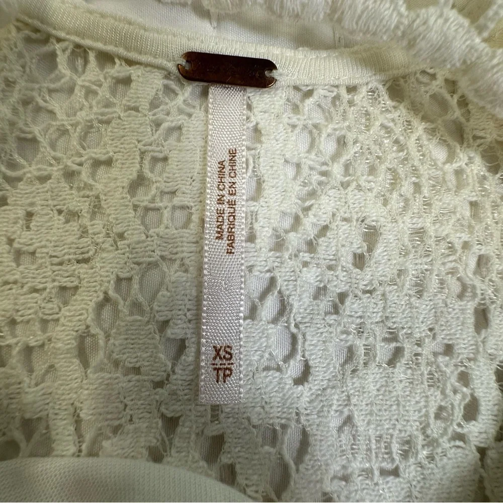 Free People Holy Mountain Mini
Floral Crochet Dress Ivory 
Cottagecore Coquette - Picture 2 of 13